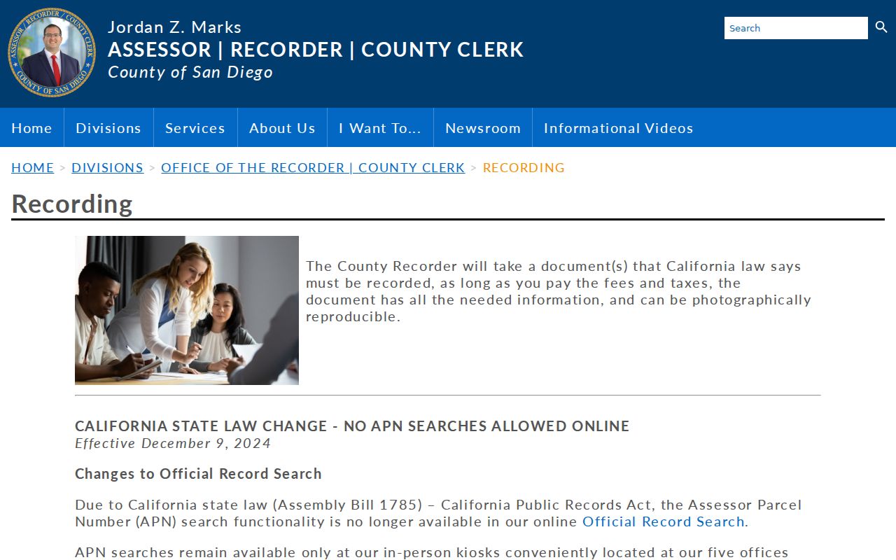 Escondido people search recorder recording page